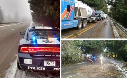 Caída de nieve y aguanieve afecta circulación en carreteras 