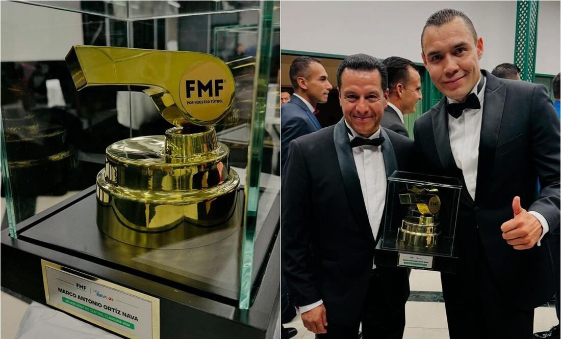 El árbitro Marco Antonio Ortiz junto a Armando Archundia. FOTO: ESPECIAL