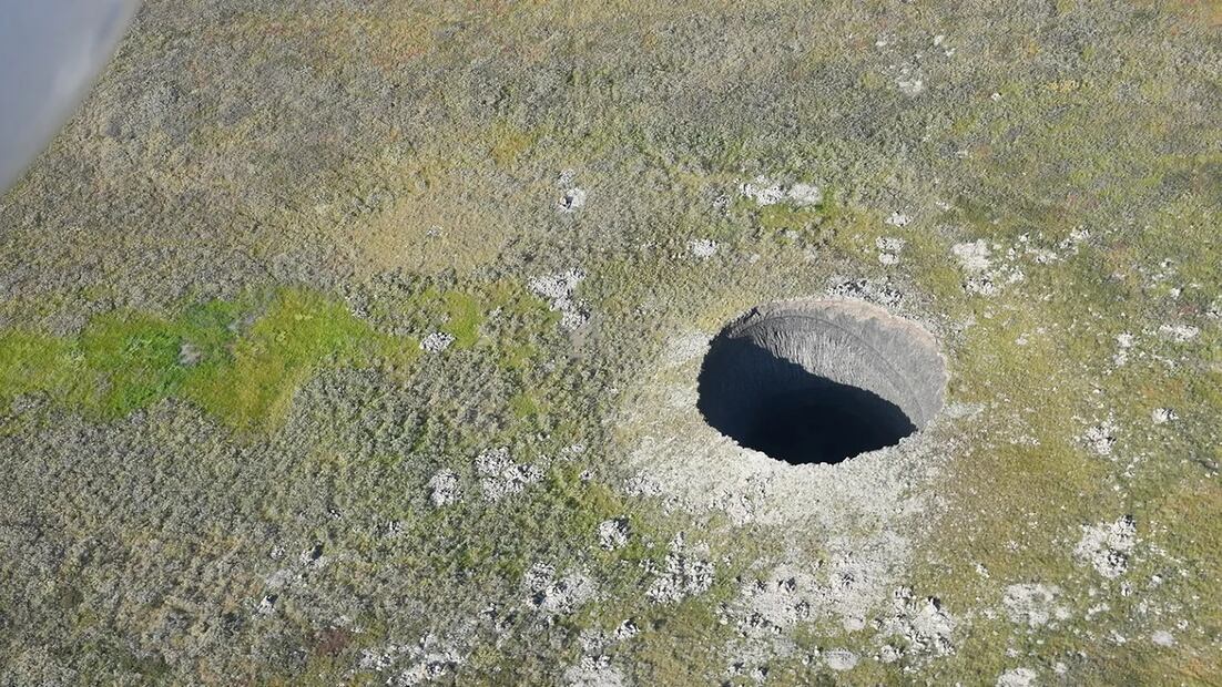 Los cráteres gigantes de Siberia. Fuente: National Geographic