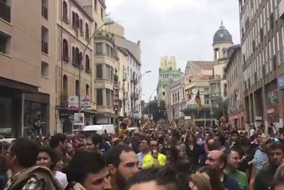 Huelga paraliza Cataluña