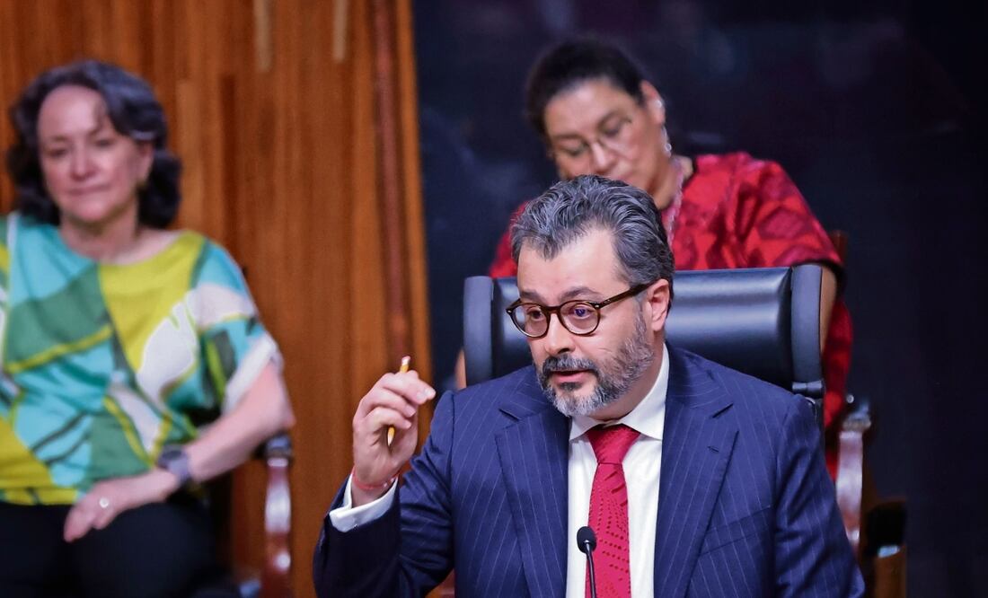 Ayer se realizó la sesión de inicio de la presidencia de Gilberto Bátiz en el Tribunal Electoral. Foto: de Fernanda Rojas. El Universal