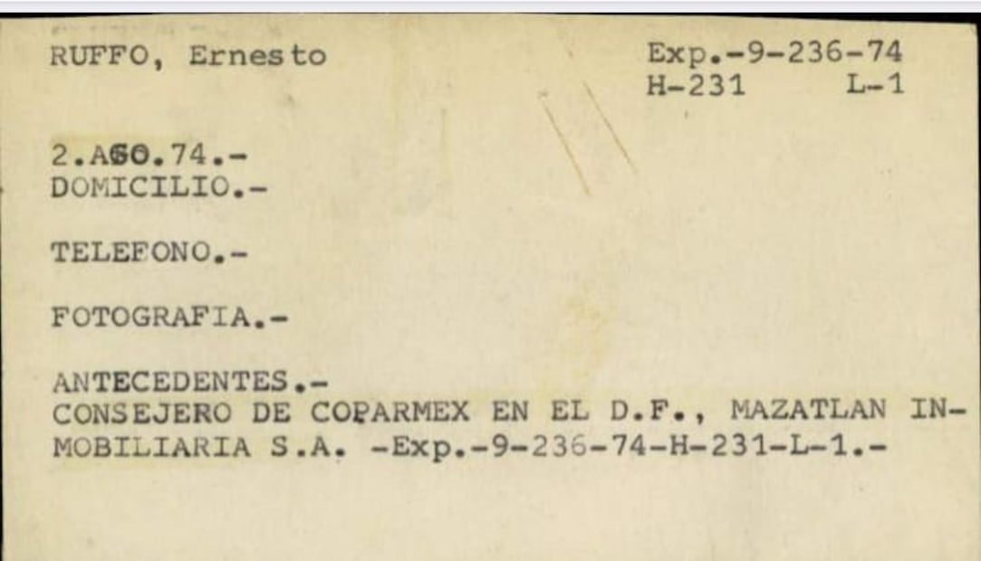 15 años antes de ser gobernador, la Dirección Federal de Seguridad ya espiaba a Ernesto Ruffo Appel. Foto: Especial