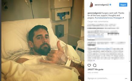 Rodgers dice que cirugía de clavícula fue exitosa