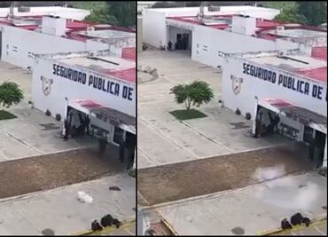 Lanzan explosivos con un dron contra base de seguridad pública en Uriangato, Guanajuato; no se reportan lesionados