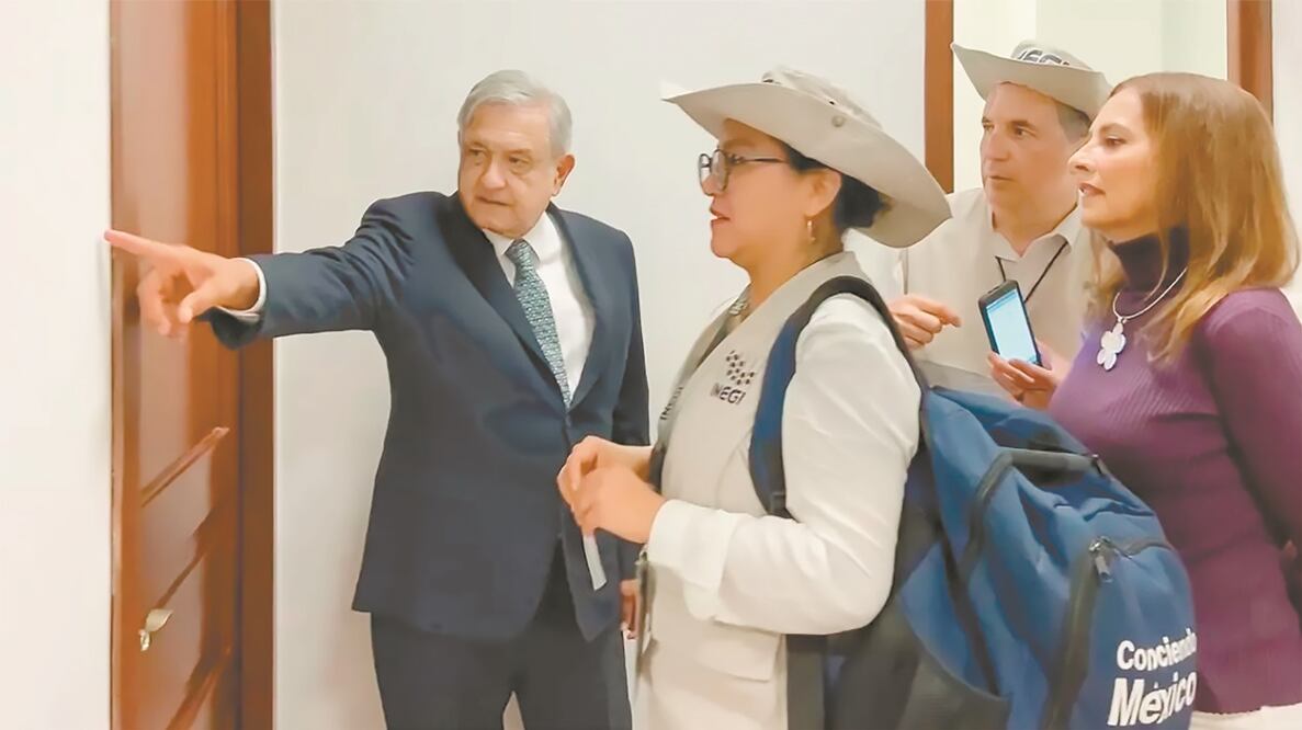 El presidente Andrés Manuel López Obrador y su esposa Beatriz Gutiérrez Müller contestaron las preguntas del Censo de Población 2020. Foto: ESPECIAL