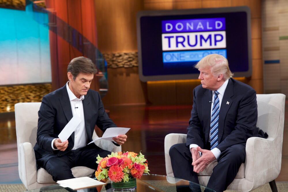 El candidato republicano Donald Trump en el "The Dr. Oz Show" (Foto: AP)