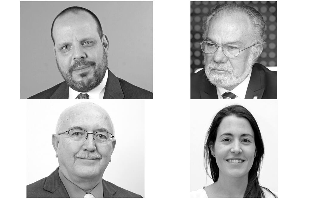 En la imagen: Alejandro Hope, José de Jesús Orozco, Francisco Valdés Ugalde, Micaela Alterio. Fotos: Archivo El Universal 