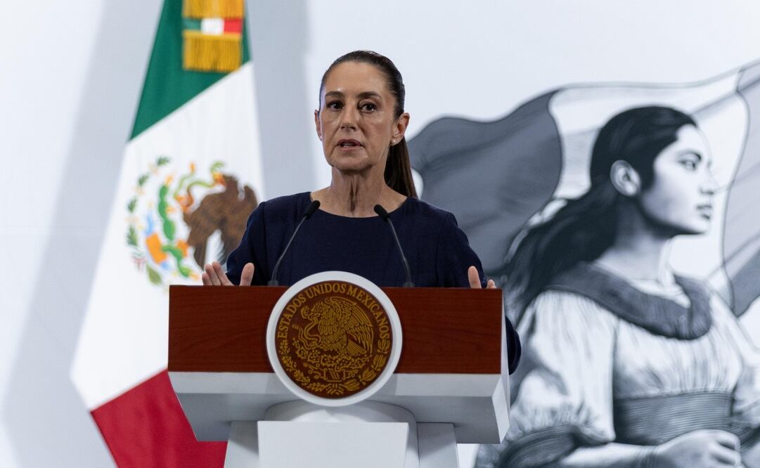Conferencia de prensa de Claudia Sheinbaum el 5 de mayo de 2025 en Palacio Nacional. Foto: Hugo Salvador / EL UNIVERSAL