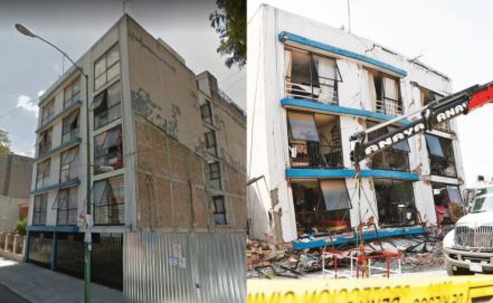Edificios dañados por el sismo del 19-S; antes y después
