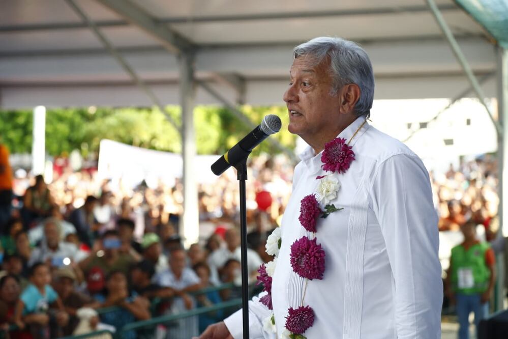 El presidente electo, Andrés Manuel López Obrador, se reunió con simpatizantes en Cancún, Quintana Roo (Foto: Yadin Xolalpa / EL UNIVERSAL)