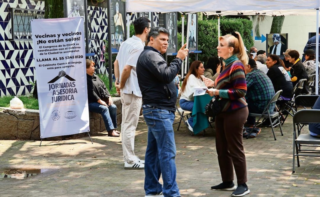 8 de agosto de 2026, Ciudad de México. Jornada de asesoría Jurídica contra el Despojo en el parque Arboledas de la alcaldía Benito Juárez. Foto: Karla Guerrero| El Universal