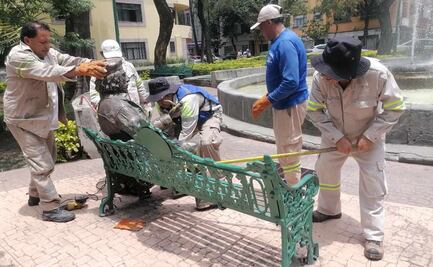 Alcaldía Cuauhtémoc retira escultura de Fidel Castro y "El Che" en la Tabacalera; no contaba con permisos, afirma