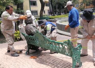 Alcaldía Cuauhtémoc retira escultura de Fidel Castro y "El Che" en la Tabacalera; no contaba con permisos, afirma