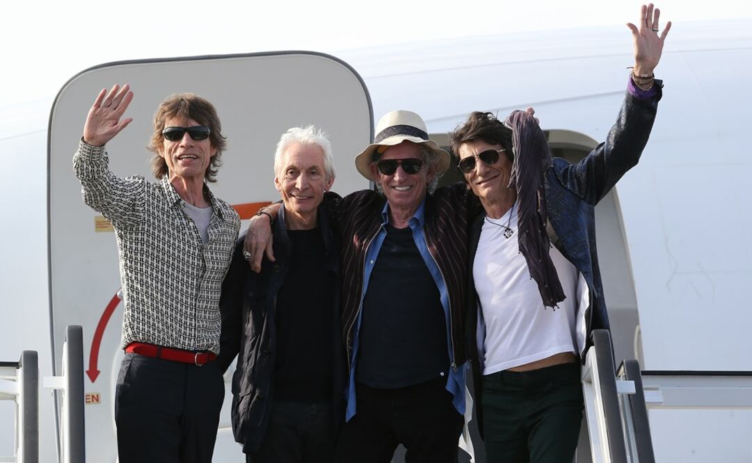 El arribo de mítica banda. FOTO:EFE