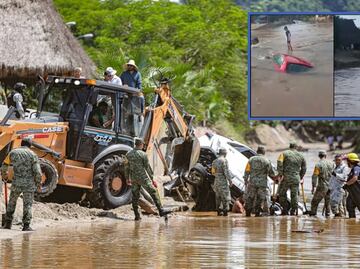 VIDEO: Desbordamiento de río arrastra varios vehículos hacia el mar en Sayulita, Nayarit