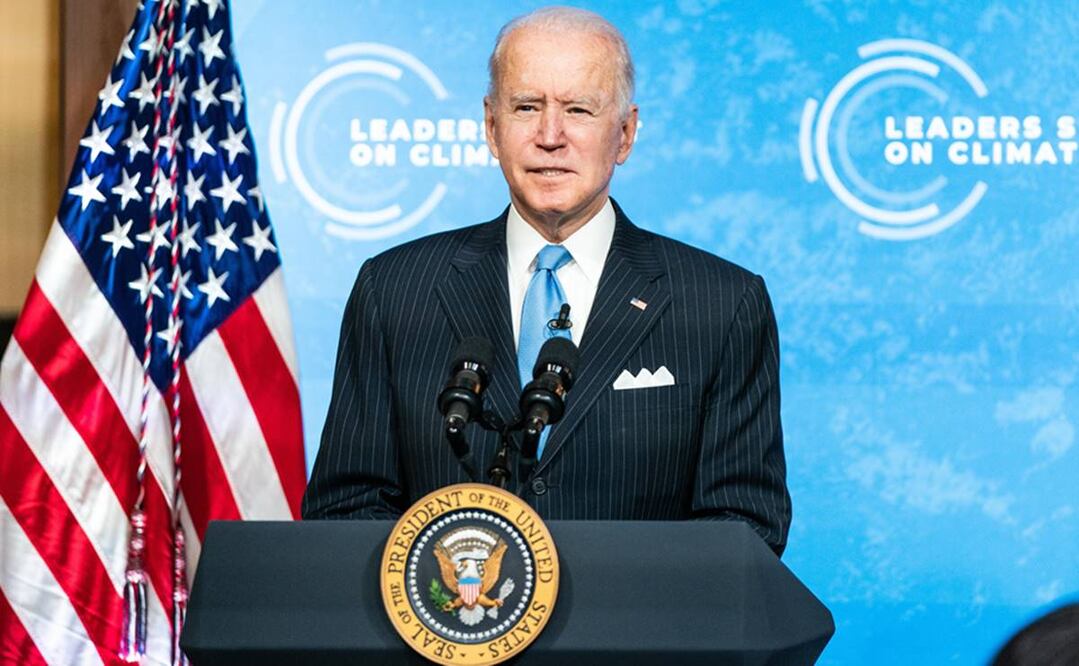 Joe Biden durante su intervención en el segundo día de la Cumbre de Líderes sobre el Clima. Foto: EFE