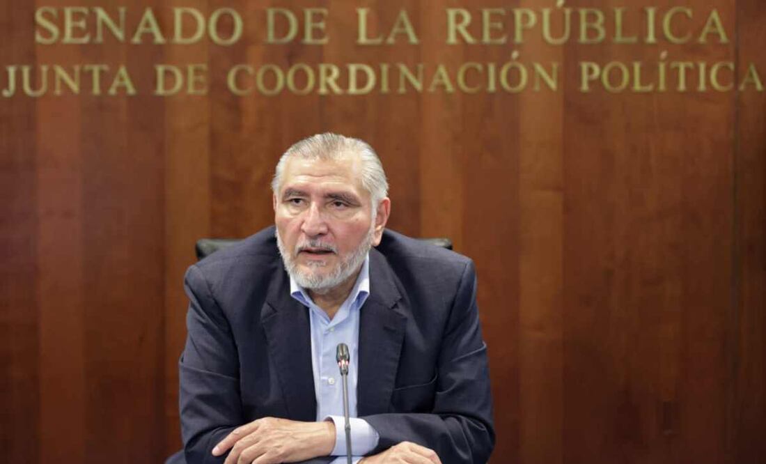 Conferencia de prensa de Adán Augusto en la Jucopo, este 29 de septiembre del 2025. Foto: Fernanda Rojas / EL UNIVERSAL