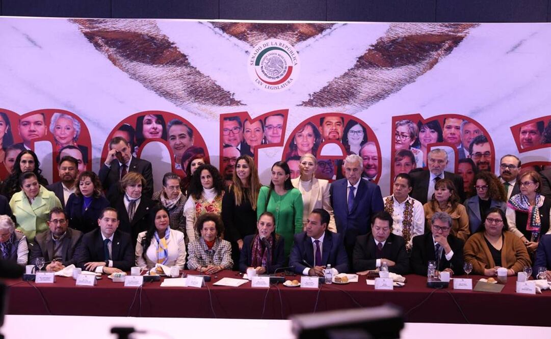 Sin dar declaraciones, Claudia Sheinbaum ingresó al evento. Foto: Diego Simón Sánchez / EL UNIVERSAL