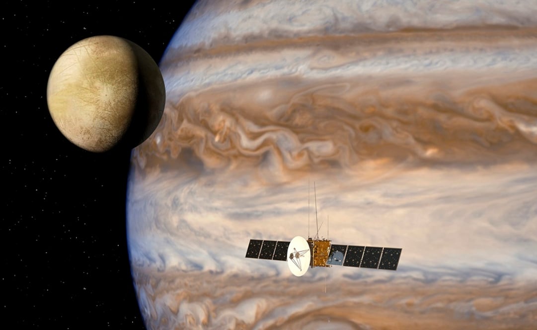 La sonda JUICE estudiará Júpiter en busqueda de resolver sus misterios. Imagen: NASA