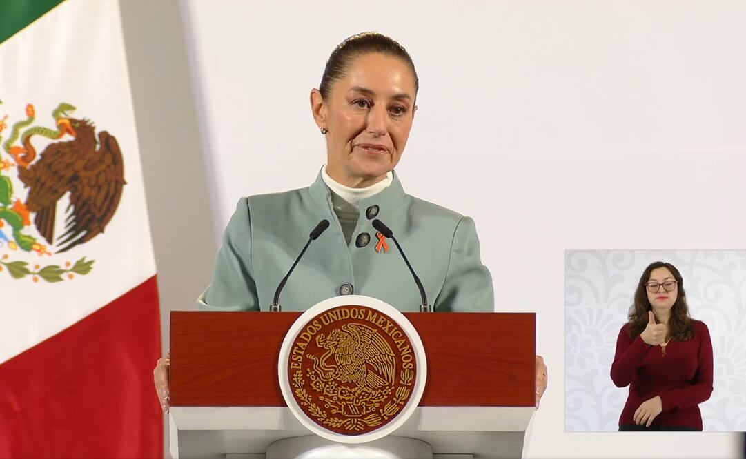 Claudia Sheinbaum en la conferencia matutina de este lunes 25 de noviembre. Foto: captura de pantalla