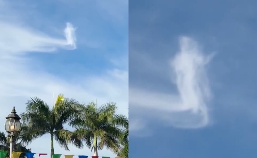 Fieles captan nube con silueta similar a la de Jesús durante evento religioso en Filipinas. Foto: Captura de video