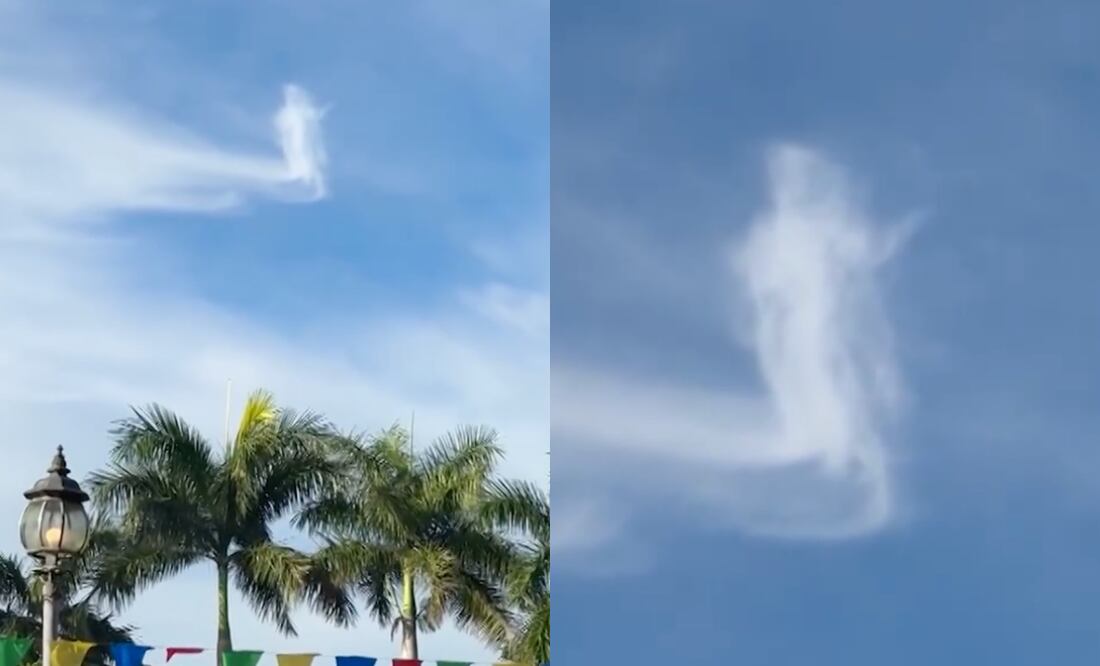 Fieles captan nube con silueta similar a la de Jesús durante evento religioso en Filipinas. Foto: Captura de video