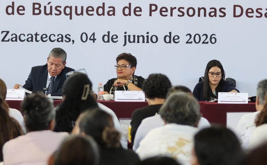 Ernestina Godoy Ramos, titular de la FGR, participa en Zacatecas en las Mesas de Diálogo con Familias y Colectivos de Búsqueda (05/06/2026). Foto: Especial