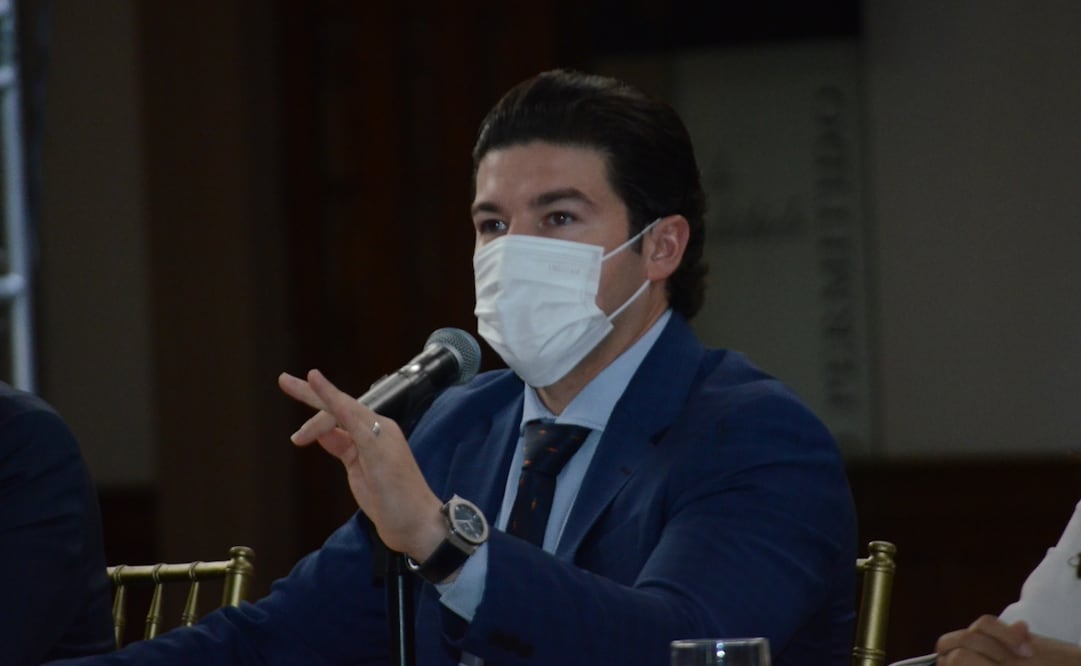 El gobernador Samuel García presentó su “Gabinete de Buen Gobierno”, que tiene como prioridades ofrecer seguridad a la población y un “gobierno incorruptible”. Foto: Emilio Vasquez / EL UNIVERSAL