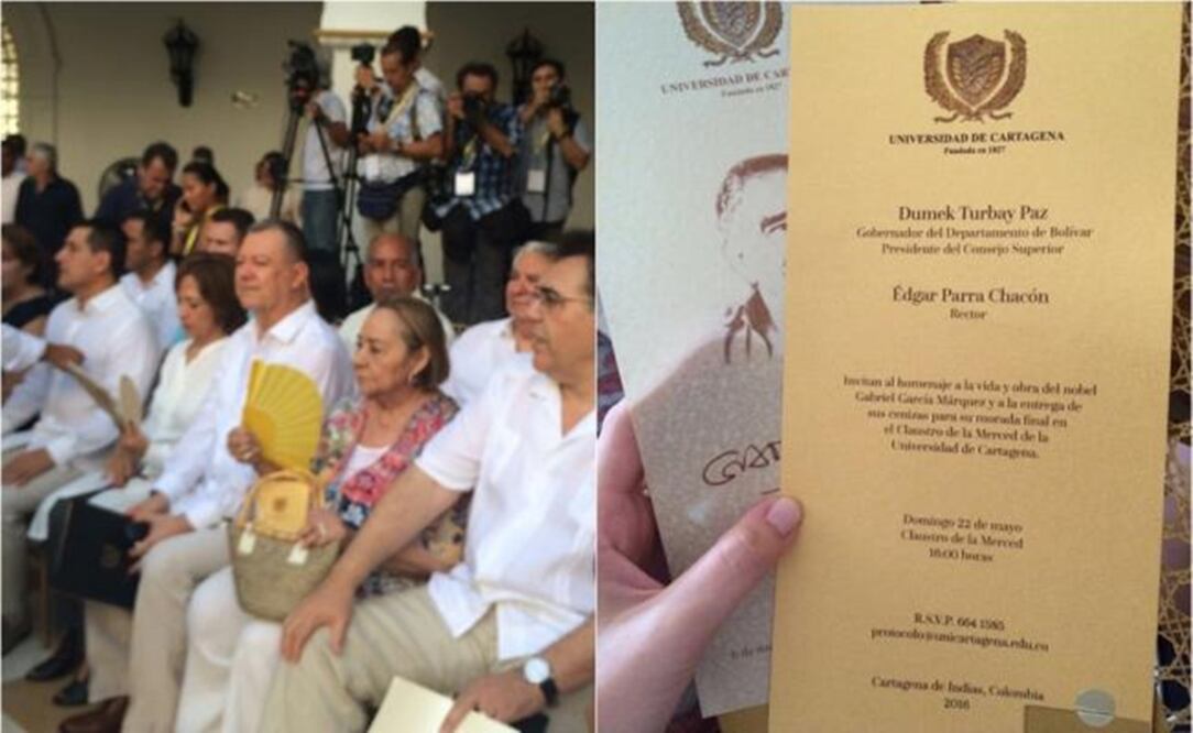 Mercedes Barcha, his widow, and their children, Gonzalo and Rodrigo, are presiding the ceremony. (Photo: Daniella Sánchez Russo)