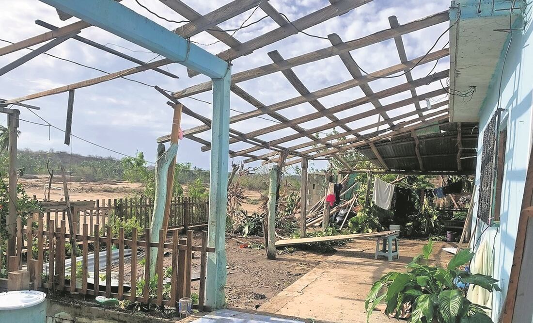 San Isidro del Palmar, localidad perteneciente al municipio de Santa María Tonameca, es una de las comunidades más golpeadas por el huracán. Foto: Especial