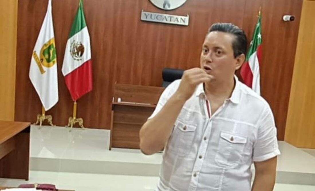 Rafael Echazarreta Torres dirigente en Mérida del PRI (12/07/2025). Foto Especial