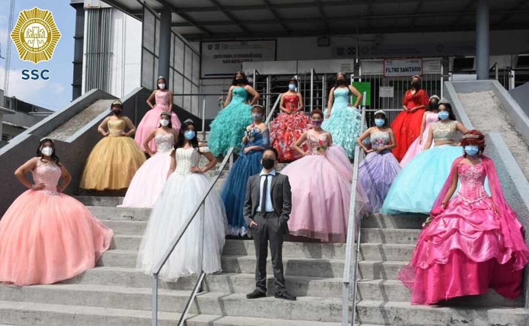 La celebración llamada “Sueños de quinceañeras” se llevó a cabo con la aportación de donadores y comerciantes. Foto: Especial