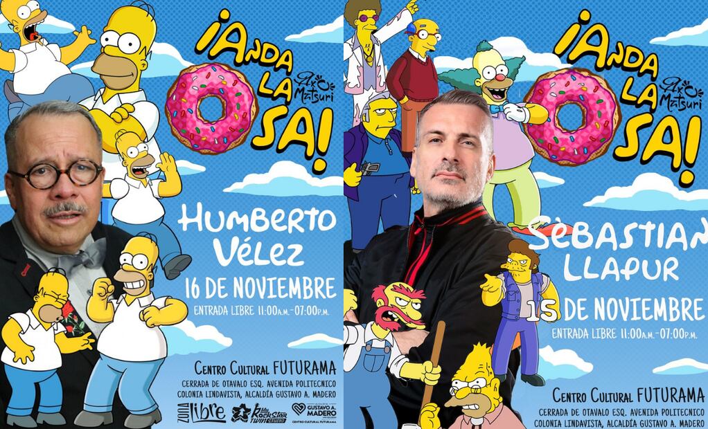Humberto Vélez, voz de Homero Simpson, encabezará las firmas de autógrafos en este festival. Fotos: @axomatsuri