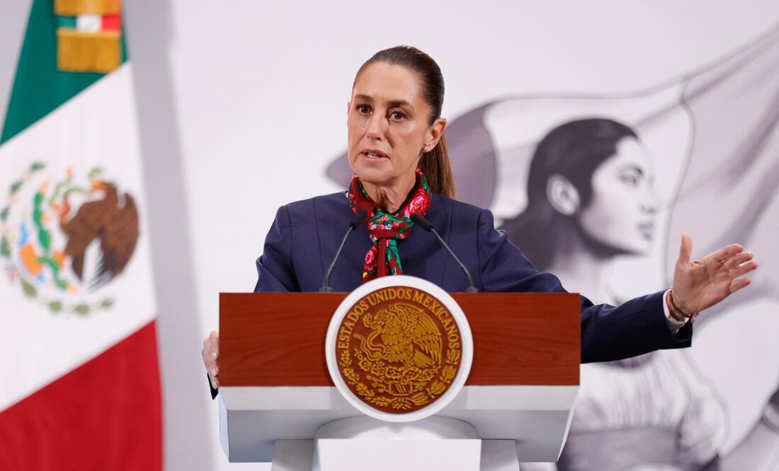 Claudia Sheinbaum en su conferencia matutina del 9 de septiembre de 2025. Foto: Diego Simón Sánchez / EL UNIVERSAL