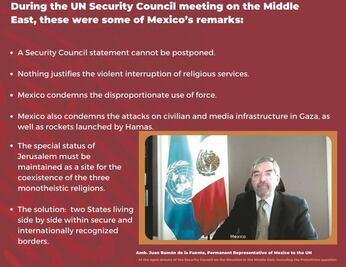 México exige a la ONU "alzar la voz" ante crisis en Medio Oriente