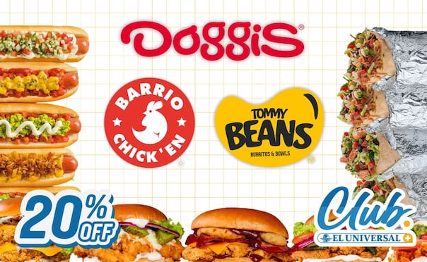 Con Club EL UNIVERSAL, obtén un 20% de descuento en Doggis, Barrio Chick' en y Tommy Beans. | Imagen: especial.