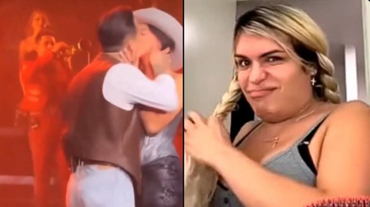 durante el último concierto del cantante de regional mexicano en el Auditorio Nacional,  presumió a su nuevo amor, llevándola como invitada especial y sorprendieron a los asistentes al darse un beso. Fotos: Redes sociales