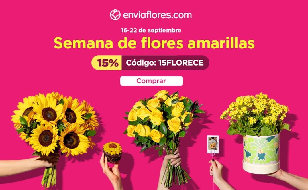 Regala flores amarillas este 21 de septiembre con enviaflores.com. Foto: Cortesía.