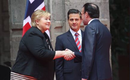 Peña Nieto da la bienvenida a la Primera Ministra de Noruega