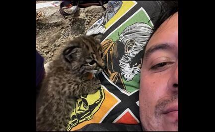Alcalde de San Luis Potosí presume cachorro de lince como mascota