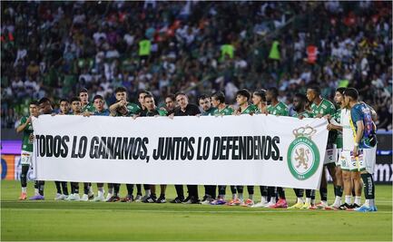 León manda mensaje a la FIFA en pleno partido de la Liga MX; "Todos lo ganamos, juntos lo defendemos"