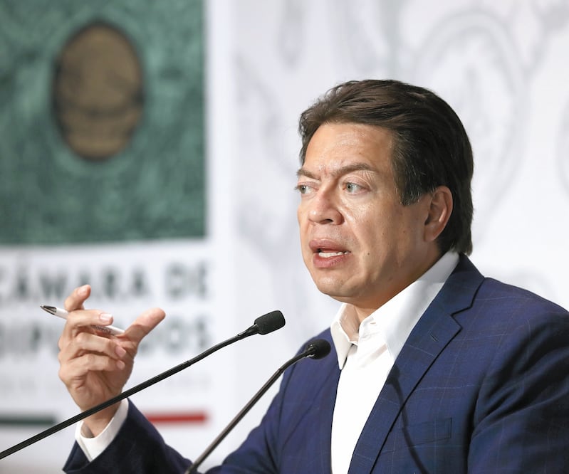 Mario Delgado aseguró que respeta los resultados de la encuesta del INE y que esperará lo que salga en la tercera. Foto: ARCHIVO EL UNIVERSAL