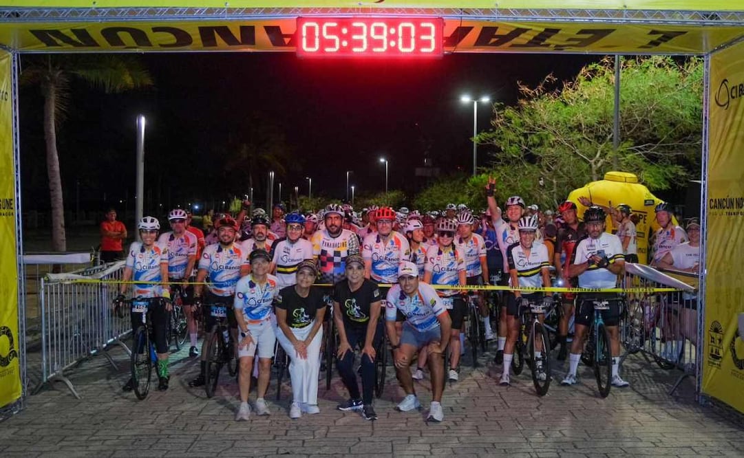 Cancún se realizó el evento internacional L’etape Cancún By Tour de France en el Malecón Tajamar, por Quintana Roo participaron 395 corredores, entre ellos 79 mujeres y 316 hombres. Foto: Especial