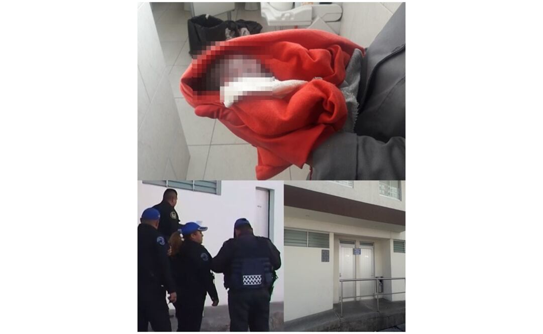 El bebé fue encontrado por una trabajadora de limpieza de la plaza comercial, quien dio aviso a los policías para que llevaran al menos a un hospital. (Fotografía: Especial )