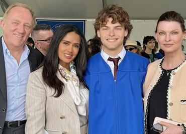 Salma Hayek celebra la graduación de su hijastro, fruto de la relación entre Linda Evangelista y François-Henri Pinault