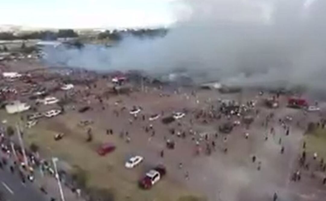 Difunde Cruz Roja momento de la explosión en Tultepec