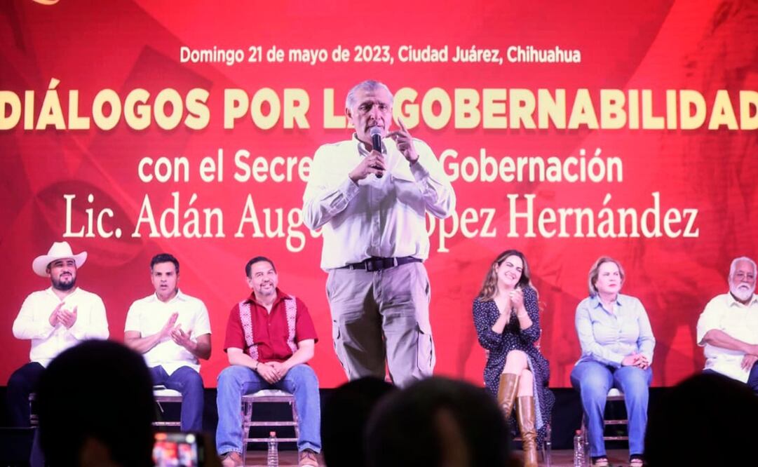 El secretario de Gobernación encabezó los “Diálogos por la Gobernabilidad” en Chihuahua. Foto: Especial