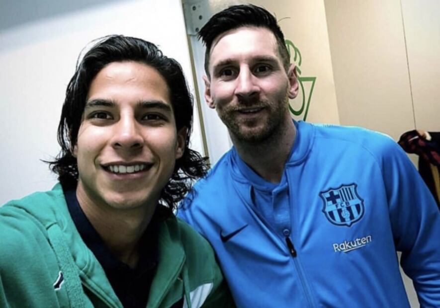 El día que Diego Lainez conoció a Lionel Messi