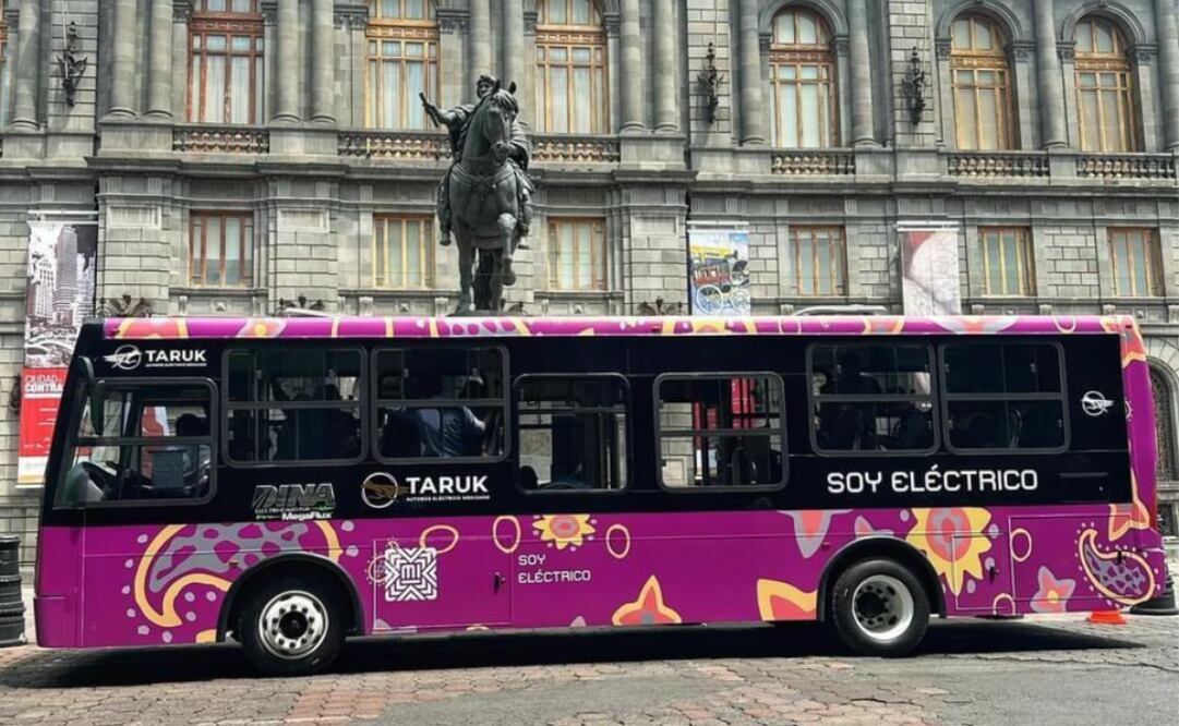 Taruk, el primer autobús eléctrico mexicano. Foto: Dina