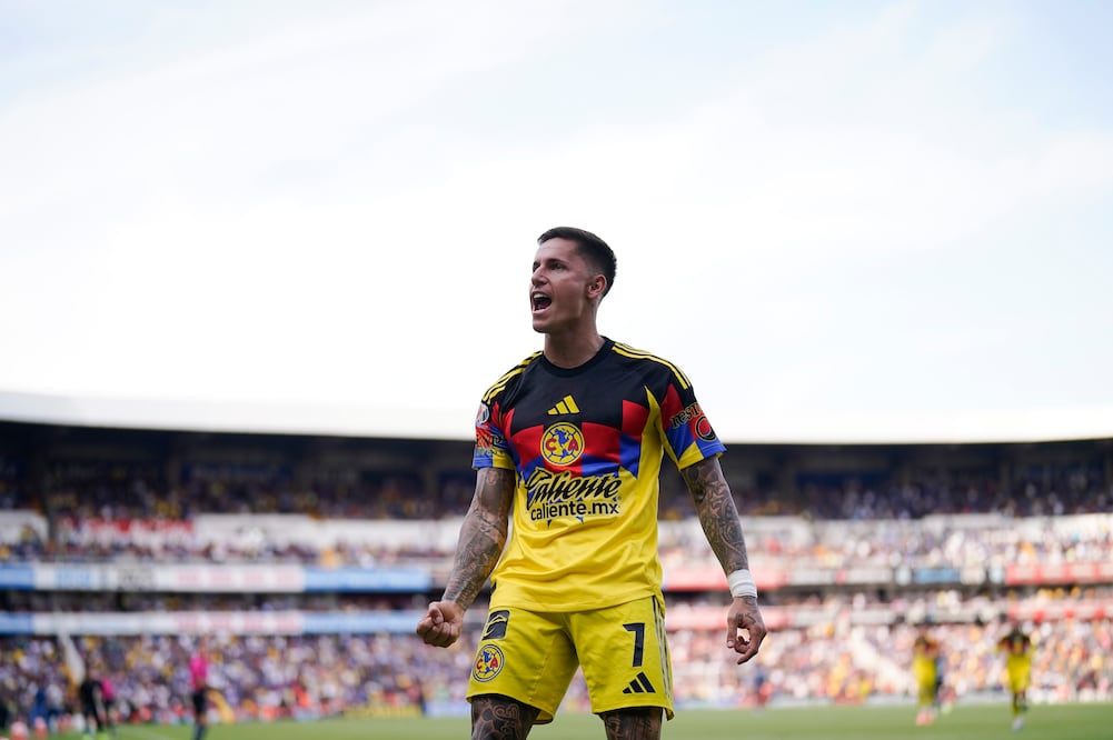 Brian Rodríguez en festejo de gol con el América, durante la fase regular del torneo Clausura 2026 de la Liga MX - Foto: Imago7